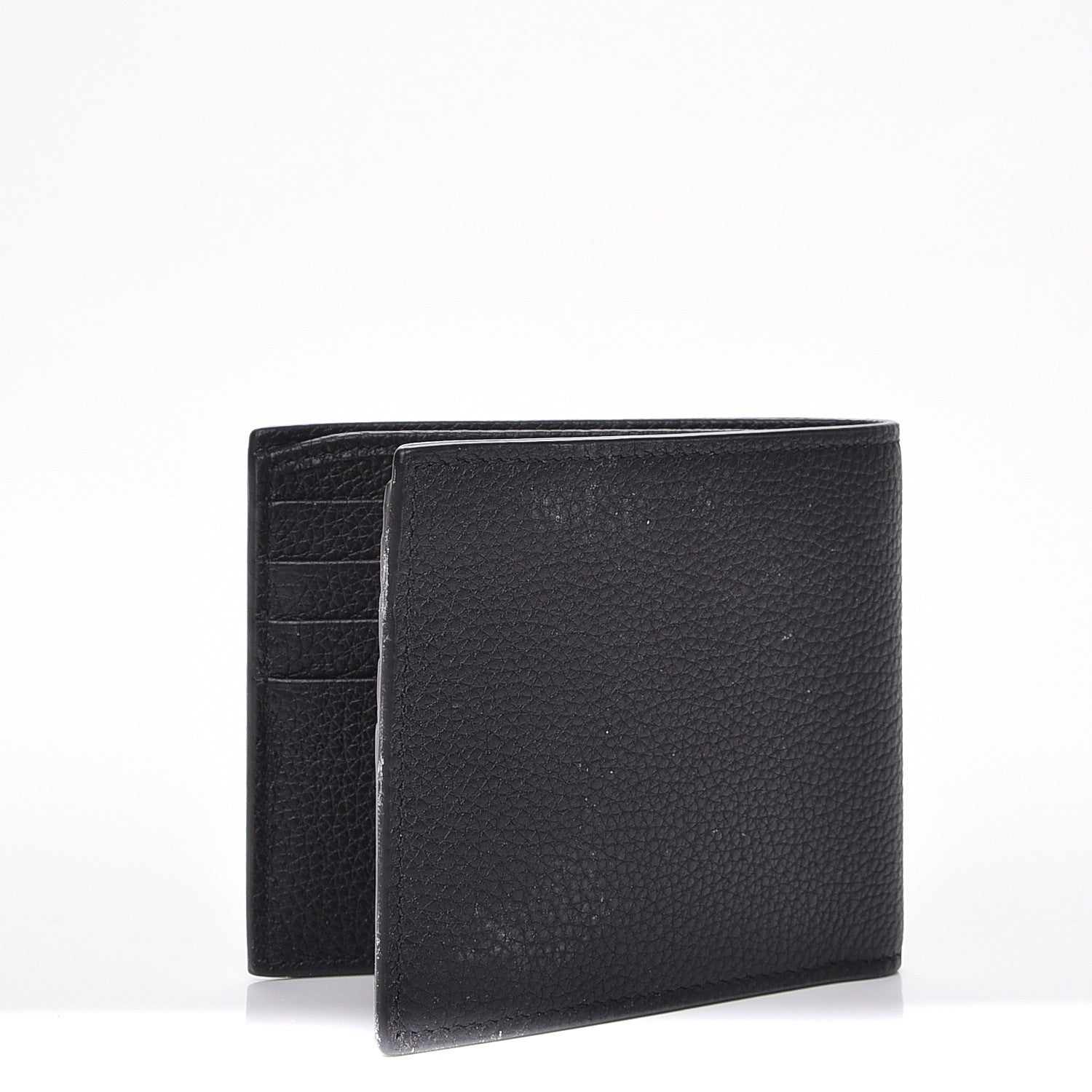 Gucci Cripto Calfskin Logo Bi-Fold Wallet Black Grege 3 of 7