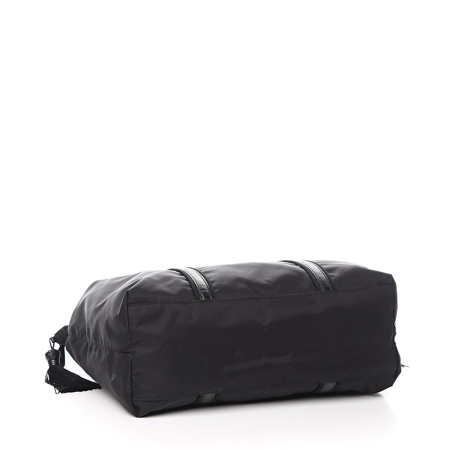 Tessuto Nylon Tassel Duffel Bag Black