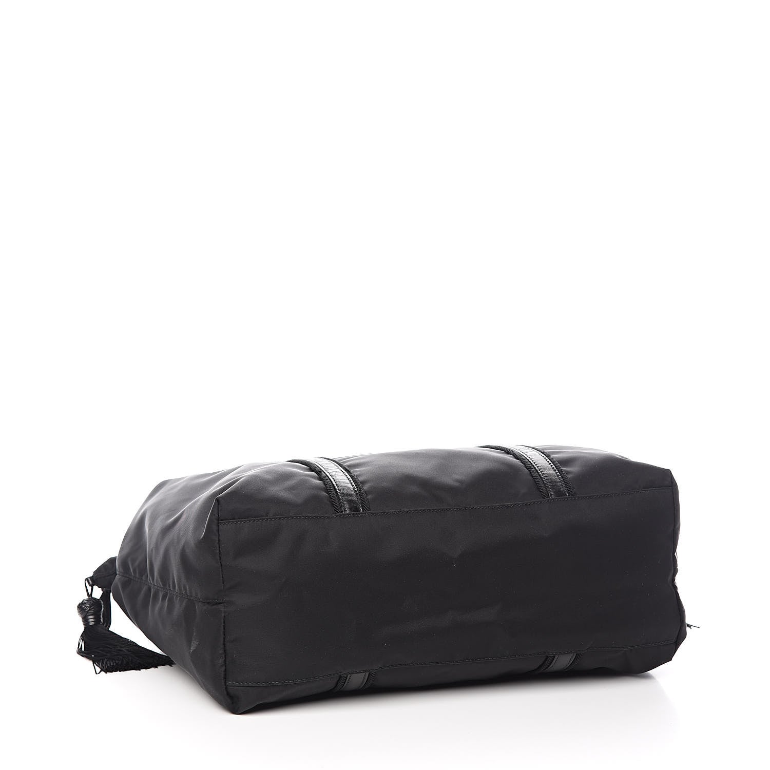 Prada Tessuto Nylon Tassel Duffel Bag Black 5 of 12