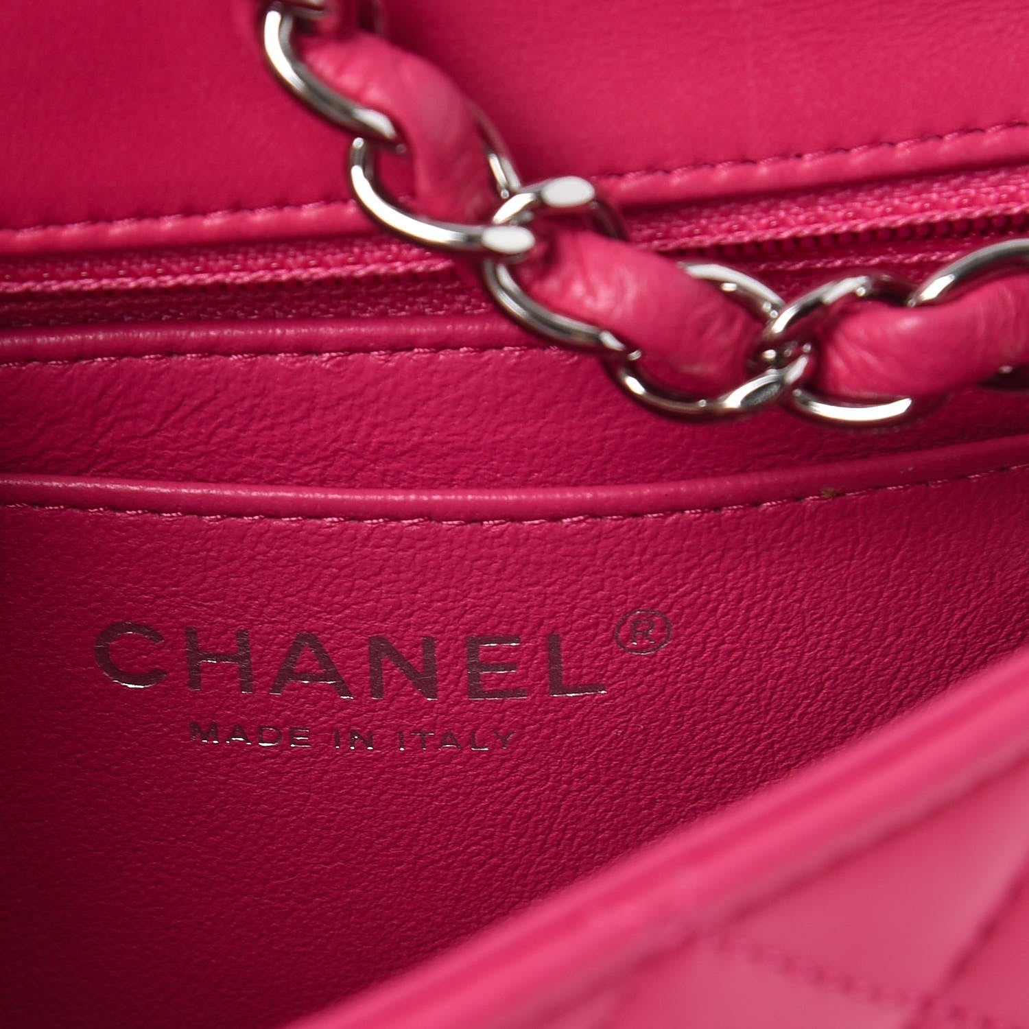 Chanel Lambskin Quilted Mini Rectangular Flap Pink 7 of 10