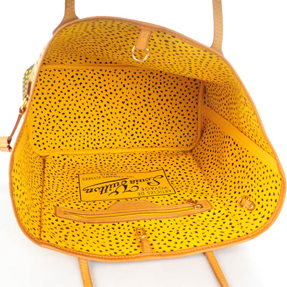Louis Vuitton Monogram Kusama Waves Neverfull MM Yellow 5 of 10