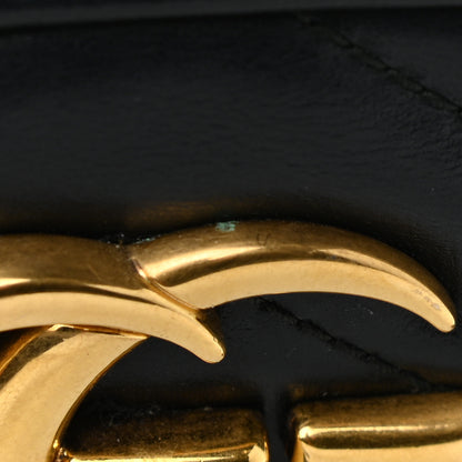 Gucci Calfskin Matelasse Small GG Marmont Chain Shoulder Bag Black 14 of 15
