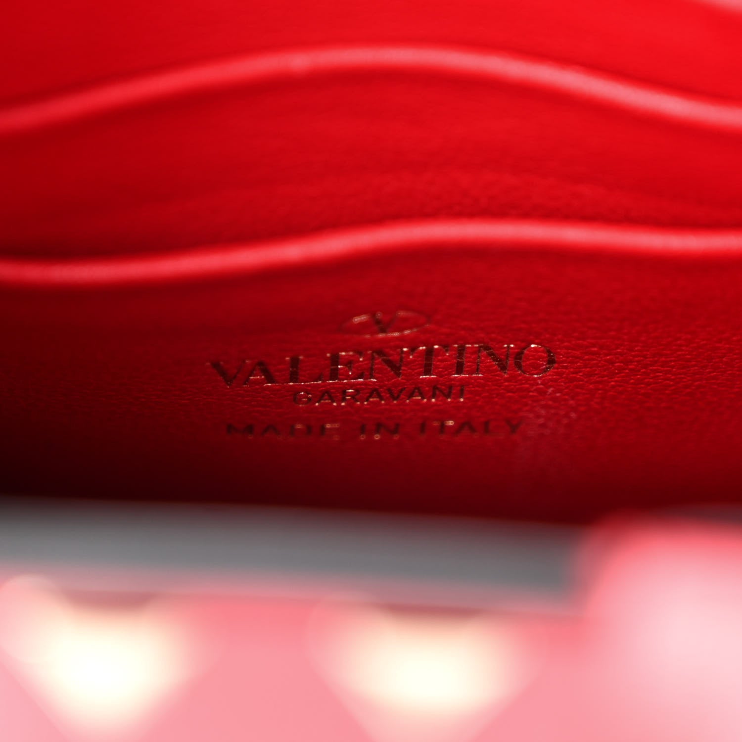 Valentino Garavani Calfskin Rockstud Phone Holder Red 6 of 9