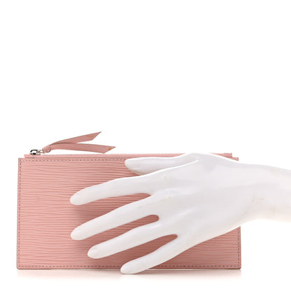 Louis Vuitton Epi Felicie Chain Wallet Zippered Insert Rose Ballerine 2 of 9