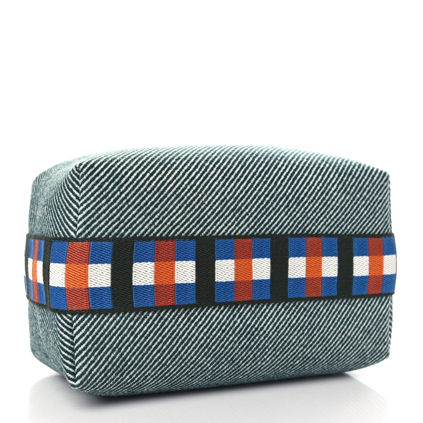 Wool Small Bride-A-Brac H Natte Pouch Vert Foret