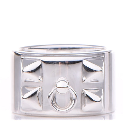 Hermes Sterling Silver Collier De Chien CDC Ring 51 5.75 1 of 6