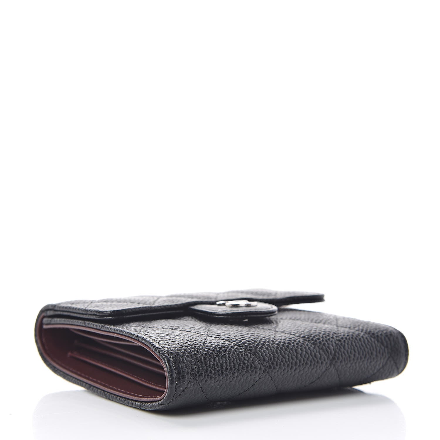 Chanel Caviar Quilted Compact Flap Wallet Black 4 of 9