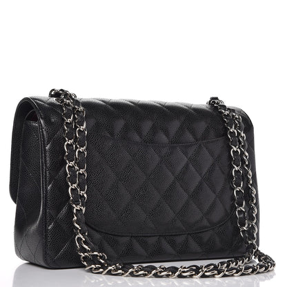 Chanel Caviar Quilted Jumbo Double Flap Black 3 of 8