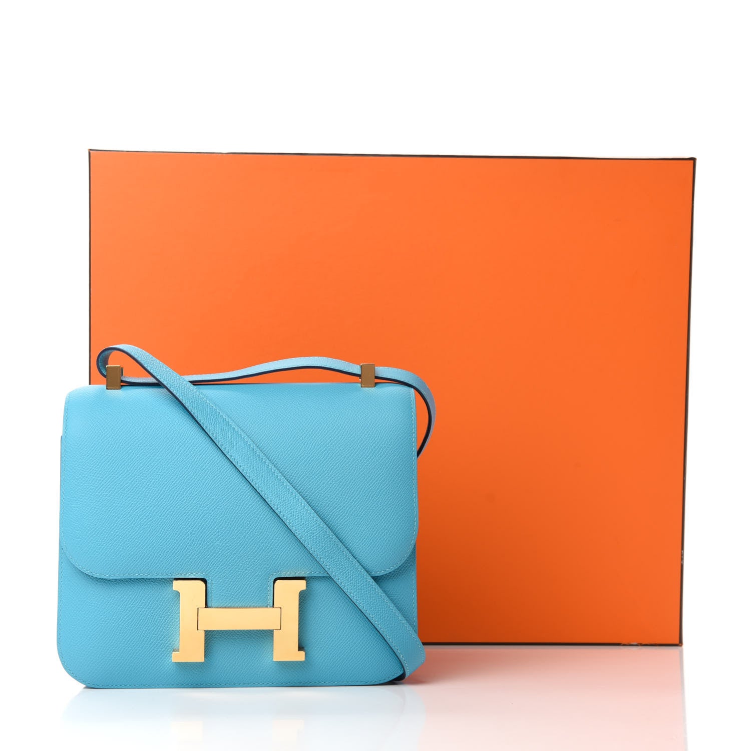 Hermes Epsom Constance 24 Turquoise 11 of 11