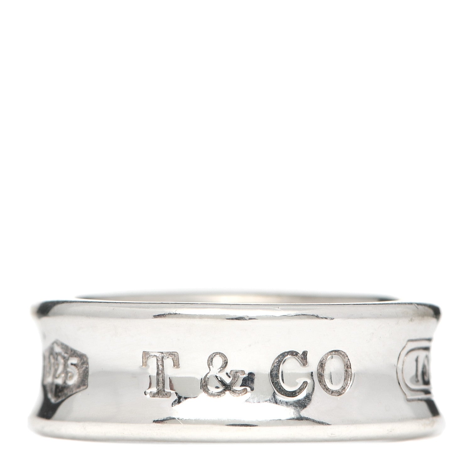 Tiffany Sterling Silver 1837 Band Ring 50 5.25 1 of 4