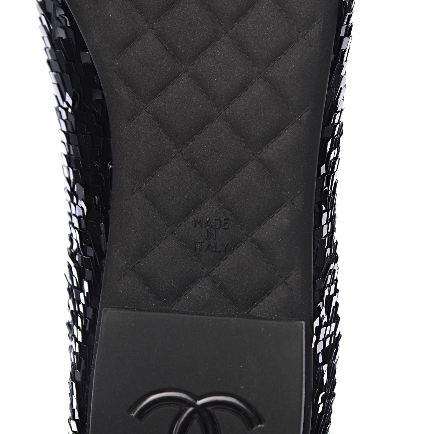 Chanel Sequin CC Loafers 37 Black 8 of 11
