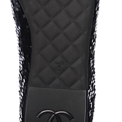 Chanel Sequin CC Loafers 37 Black 8 of 11