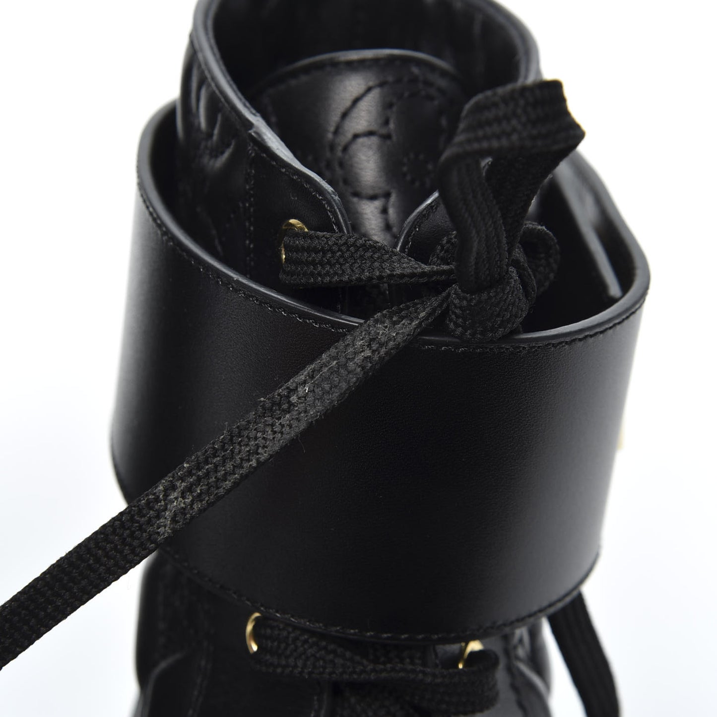 Calfskin Embossed Wonderland Ranger Boots 36.5 Black