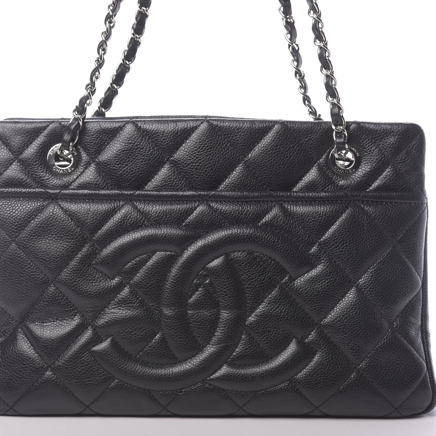 Chanel Caviar Quilted Timeless CC Soft Tote Black 8 of 10