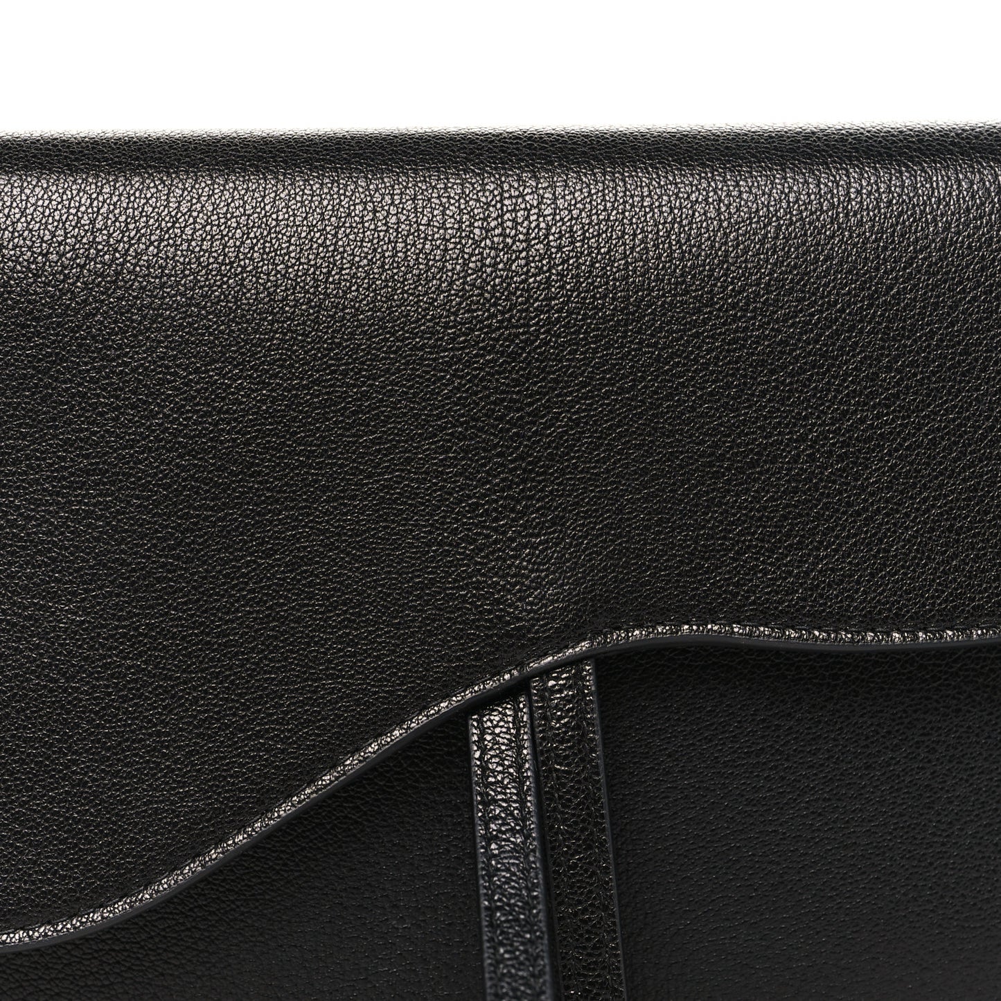 Goatskin Saddle Pouch Black