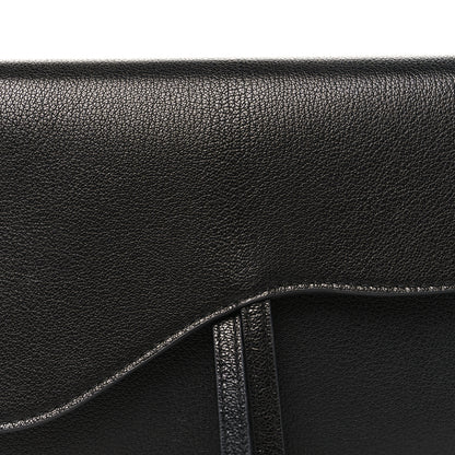 Christian Dior Goatskin Saddle Pouch Black 8 of 8