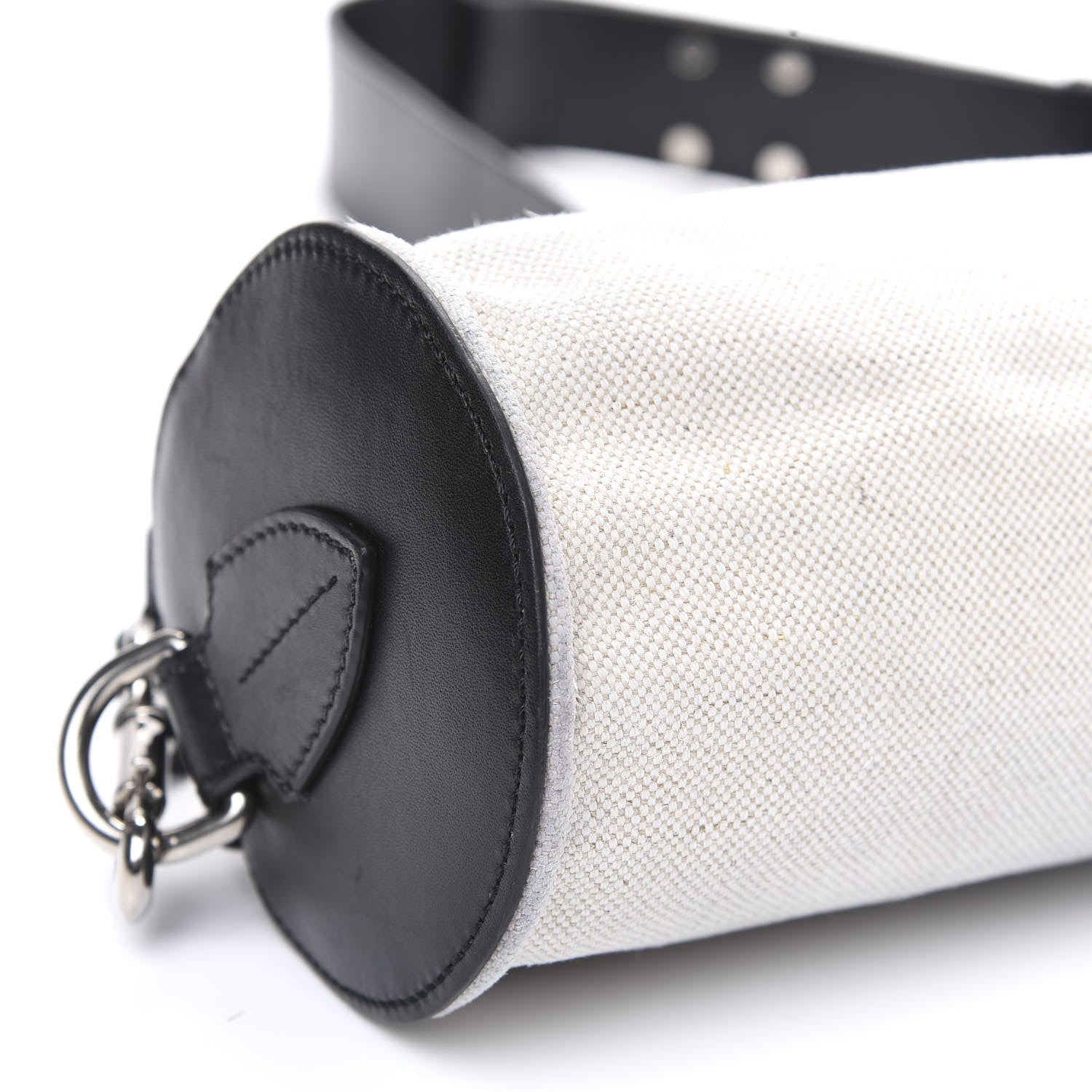 Burberry Calfskin Linen The Barrel Bag Black 7 of 11
