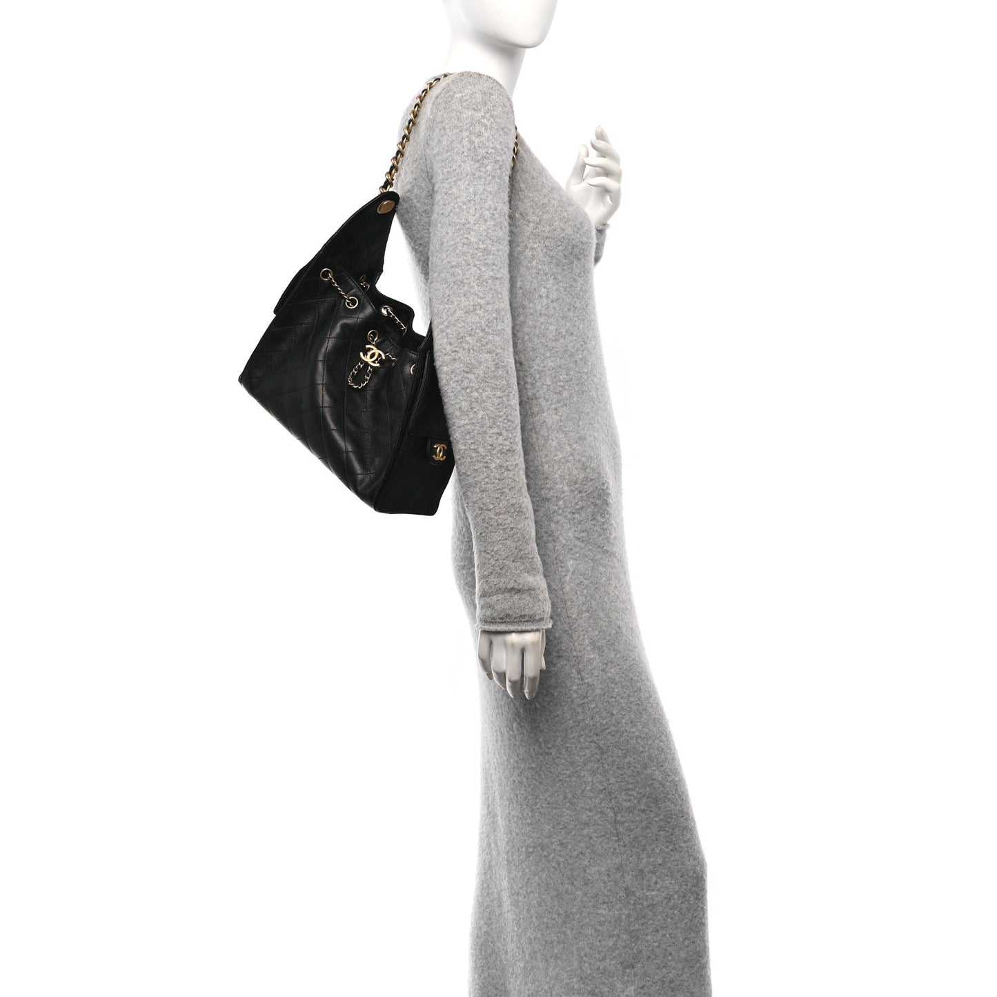 Caviar Quilted Small Chanel 25 Handbag Black