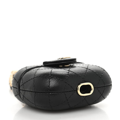 Chanel Lambskin Quilted Airpods Pro Case With Chain Black 3 of 6
