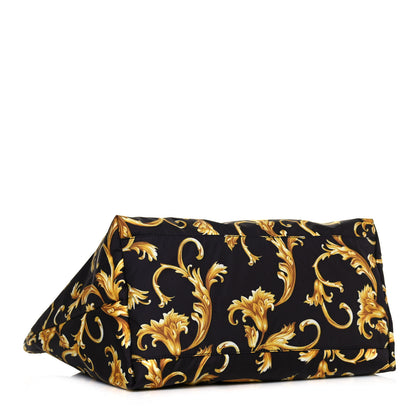 Versace Nylon Baroque Print Tote Black 4 of 11