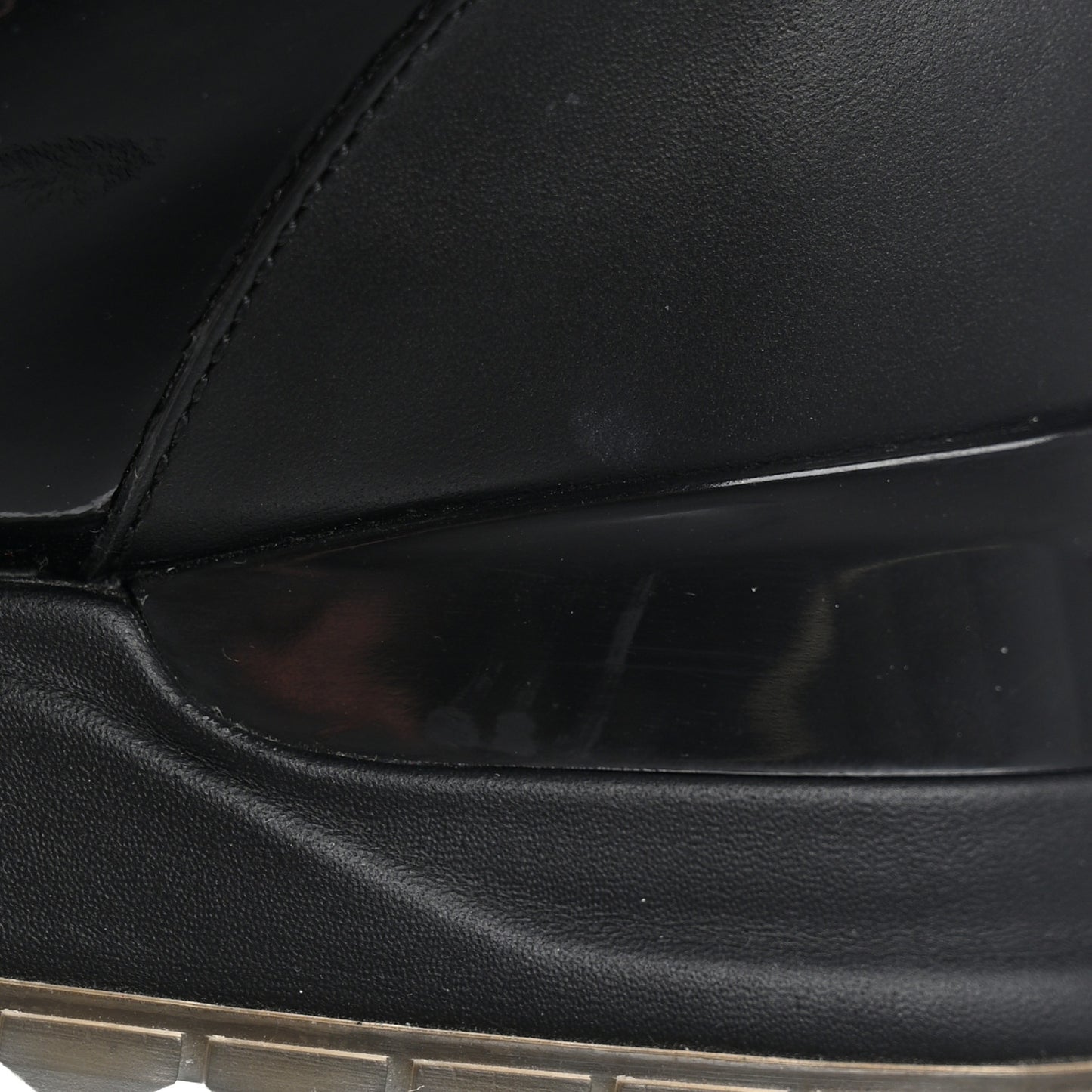 Calfskin Run Away Sneakers 36 Black