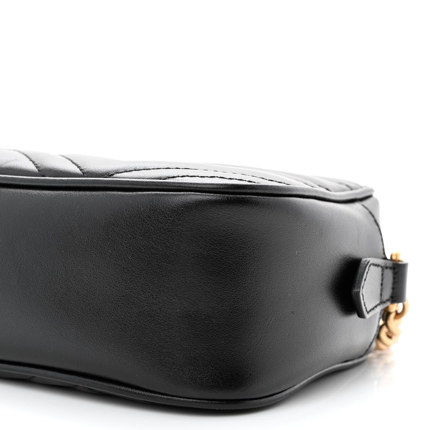 Gucci Calfskin Matelasse Small GG Marmont Chain Shoulder Bag Black 10 of 10