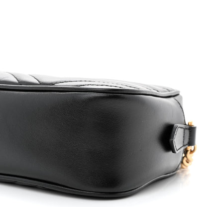 Gucci Calfskin Matelasse Small GG Marmont Chain Shoulder Bag Black 10 of 10