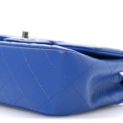 Chanel Lambskin Quilted Mini Rectangular Flap Blue 10 of 11