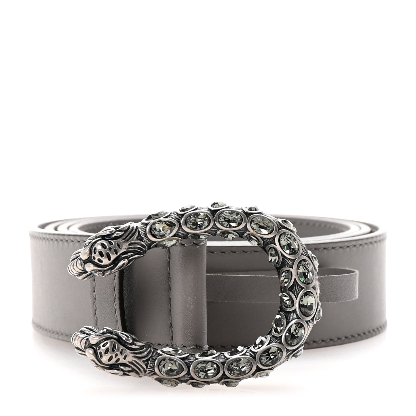 Moon Calfskin Crystal Dionysus 30mm Belt 95 38 Grey