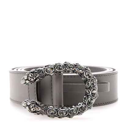 Gucci Moon Calfskin Crystal Dionysus 30mm Belt 95 38 Grey 1 of 5