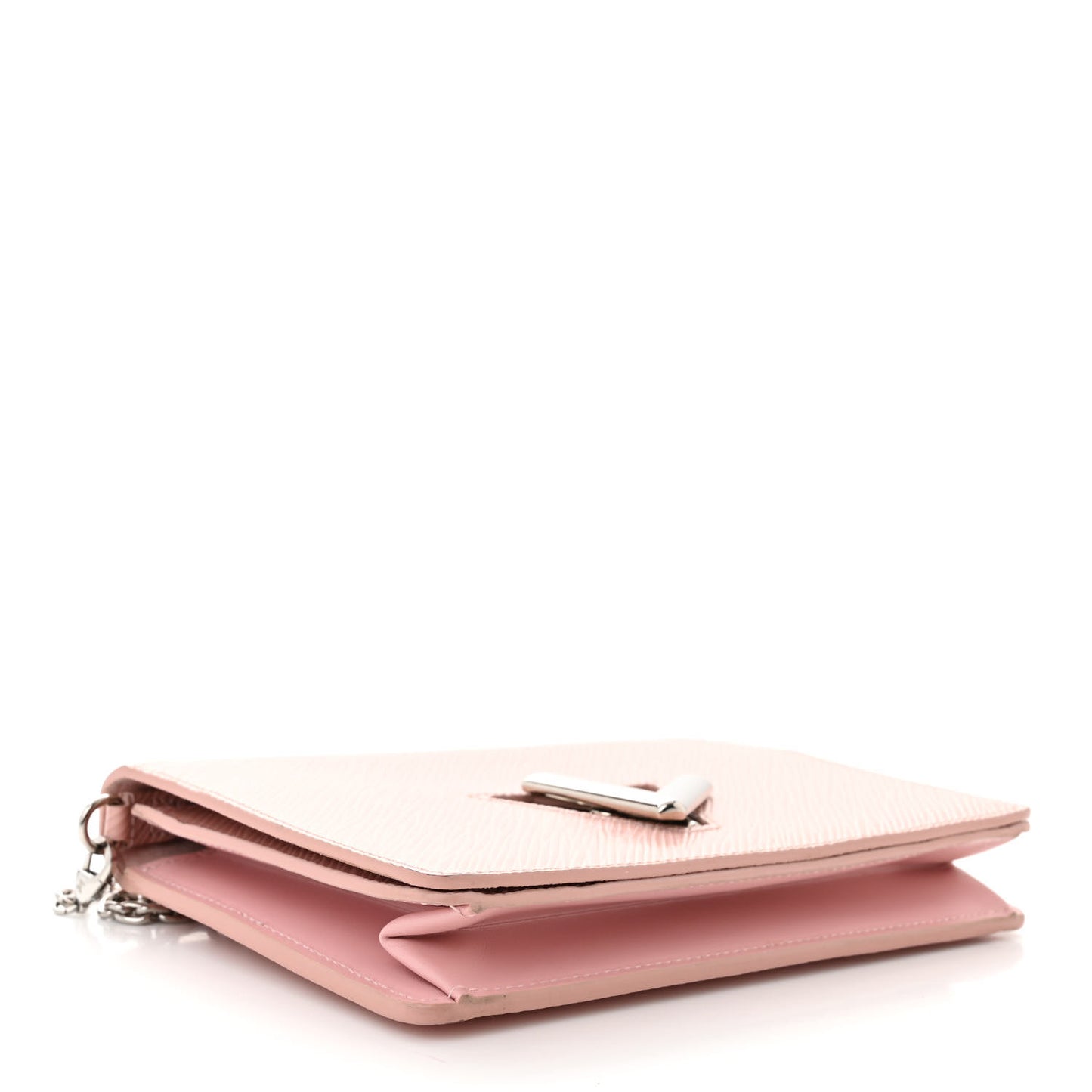 Epi Twist Belt Chain Wallet Rose Ballerine