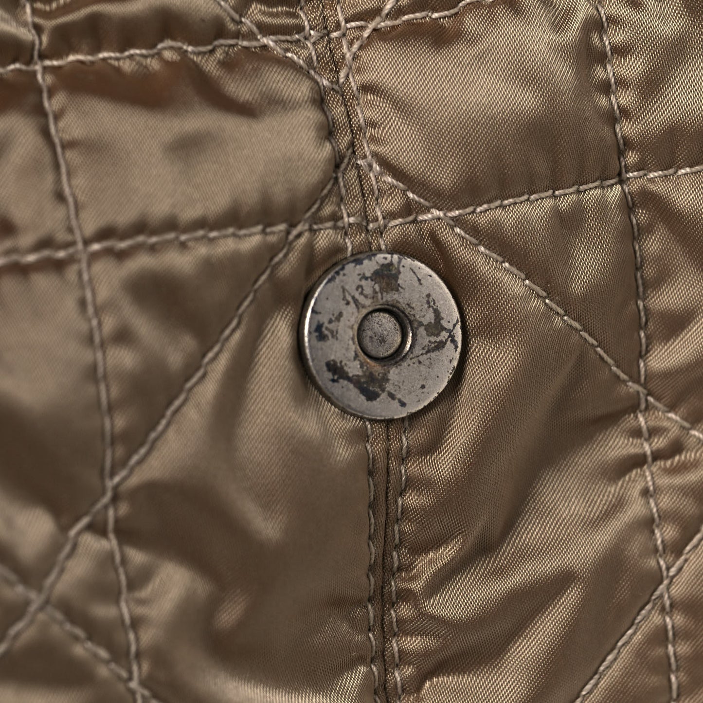 Nylon Cannage Shoulder Bag Beige