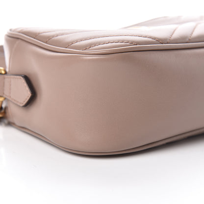 Gucci Calfskin Matelasse Small GG Marmont Chain Shoulder Bag Porcelain Rose 9 of 13