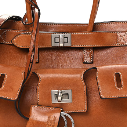 Balenciaga Vegetable Tanned Lambskin Mini Bel Air Carry All Bag Tan Cowboy 7 of 10