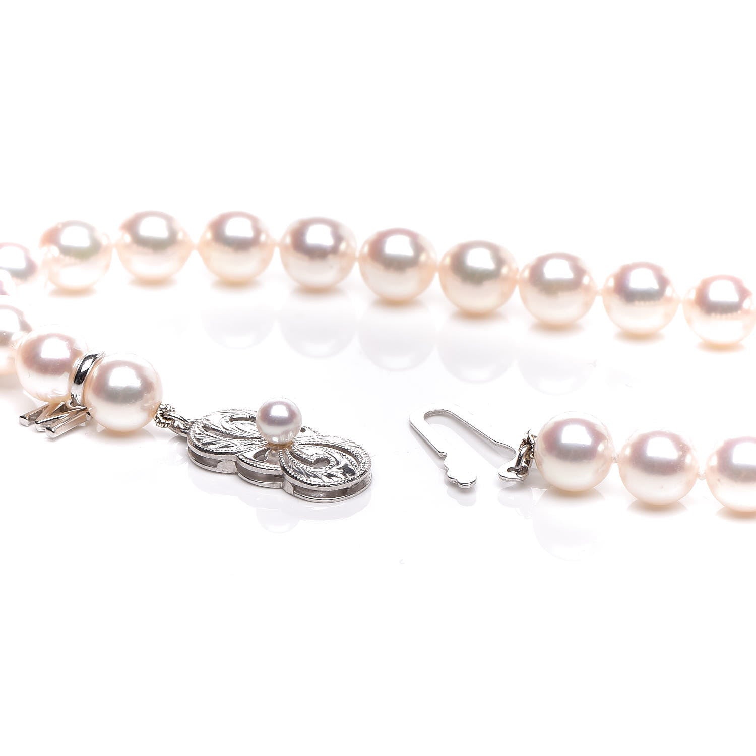 Mikimoto 18K White Gold Akoya Pearl 7mm Strand Bracelet 5 of 6