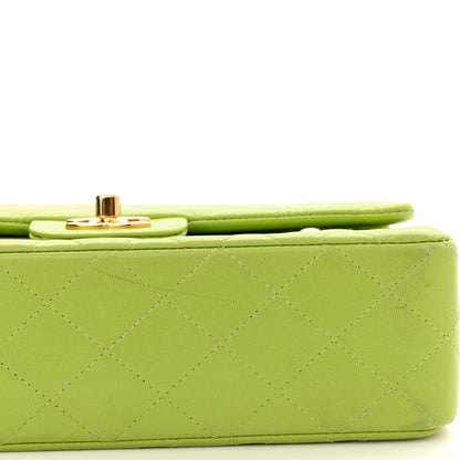 Chanel Lambskin Quilted Small Double Flap Green 11 of 13