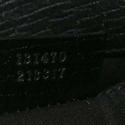 Gucci Monogram Web Horsebit Chain Clutch Black 6 of 8