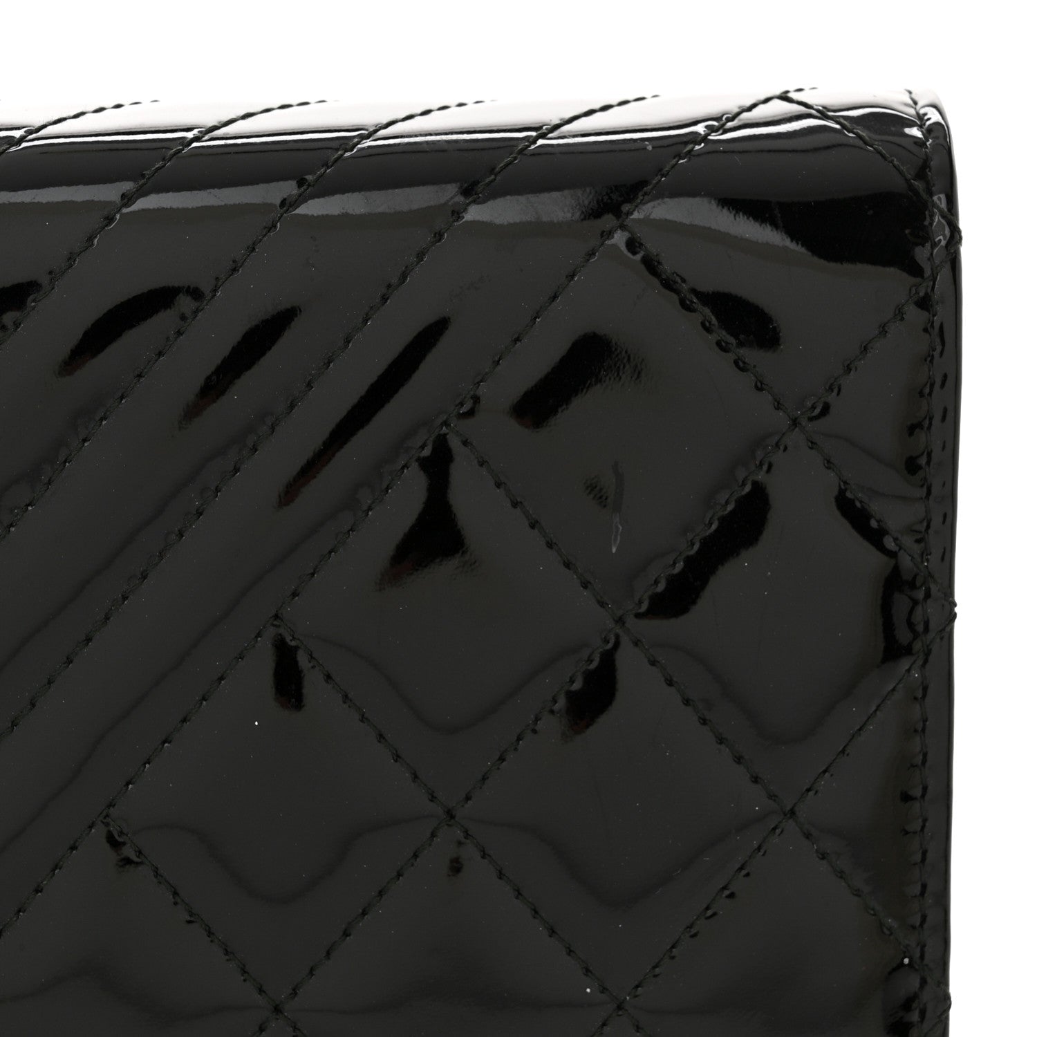 Chanel Patent Quilted Coco Boy Wallet On Chain WOC Black 14 of 17