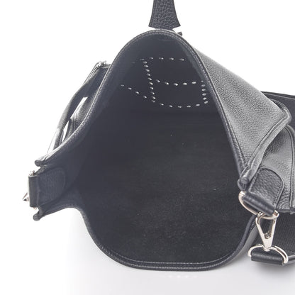 Hermes Taurillon Clemence Evelyne III PM Black 5 of 10