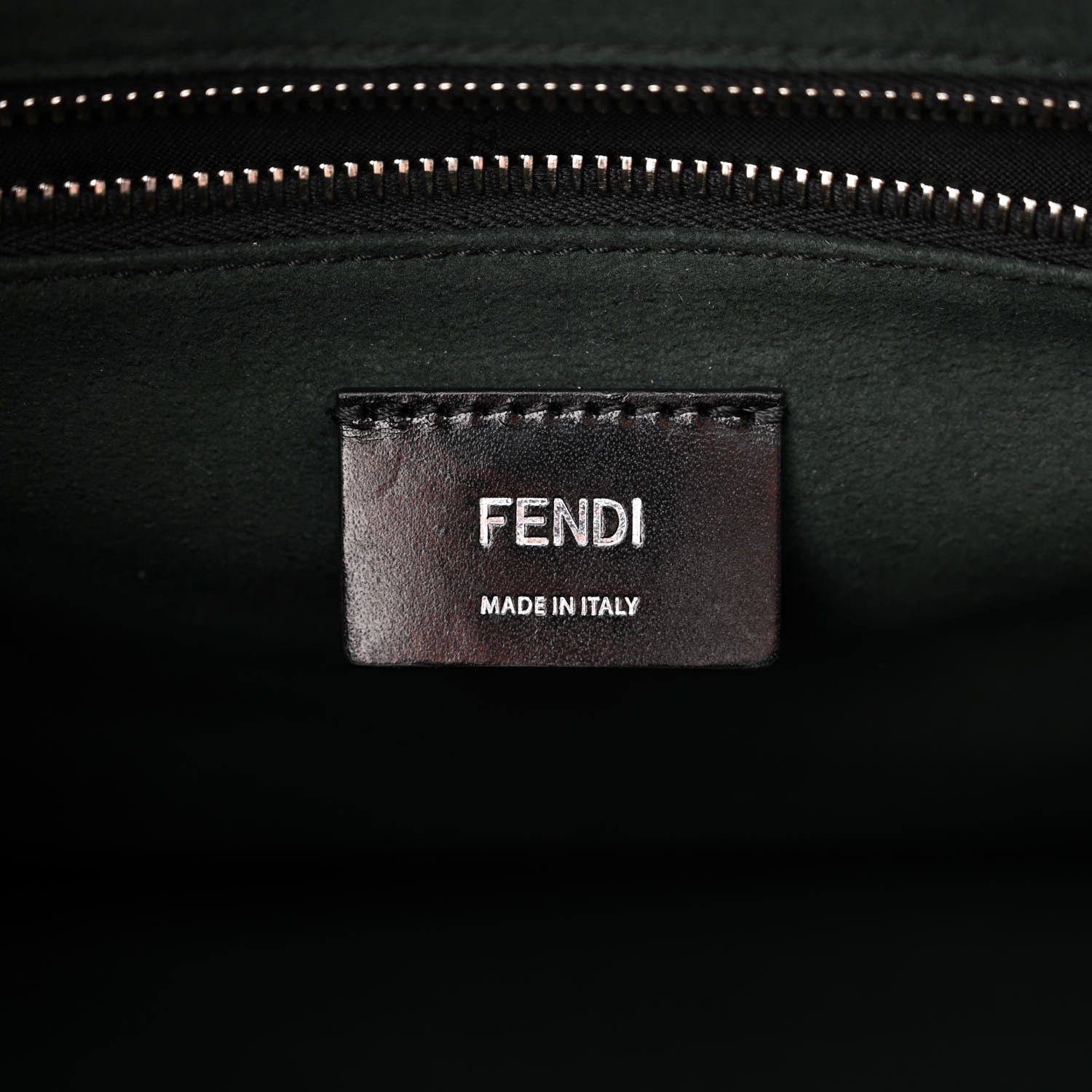 Fendi Vitello King FF Lines Embossed Large Soft Trunk Bag Black 6 of 14