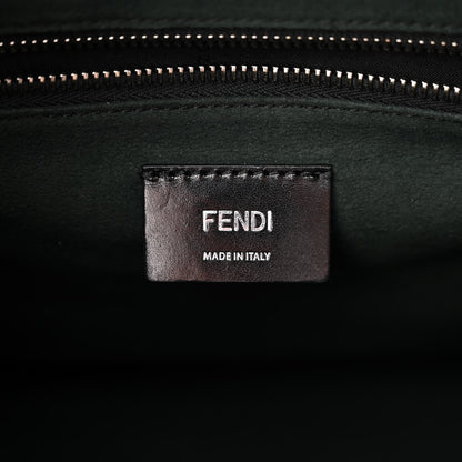 Fendi Vitello King FF Lines Embossed Large Soft Trunk Bag Black 6 of 14