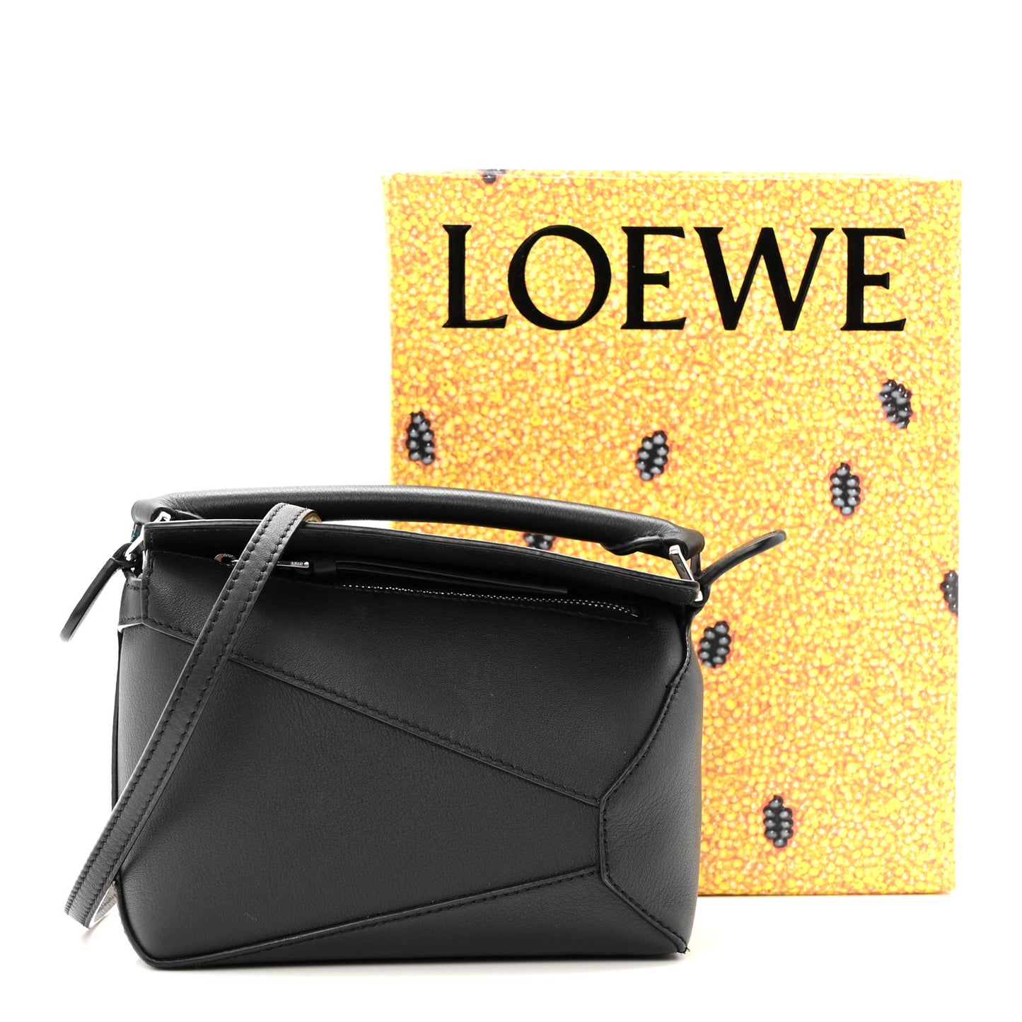 Calfskin Mini Puzzle Edge Bag Black