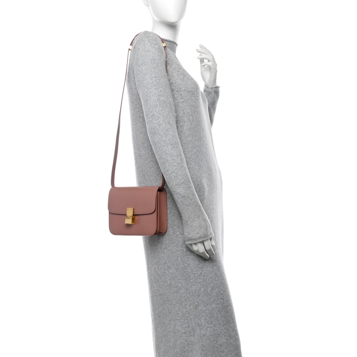 Box Calfskin Teen Classic Box Flap Bag Antique Rose