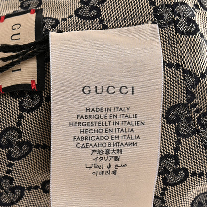 Gucci Monogram Bob Double Back Reversible Bucket Hat S Beige Midnight Blue 14 of 14