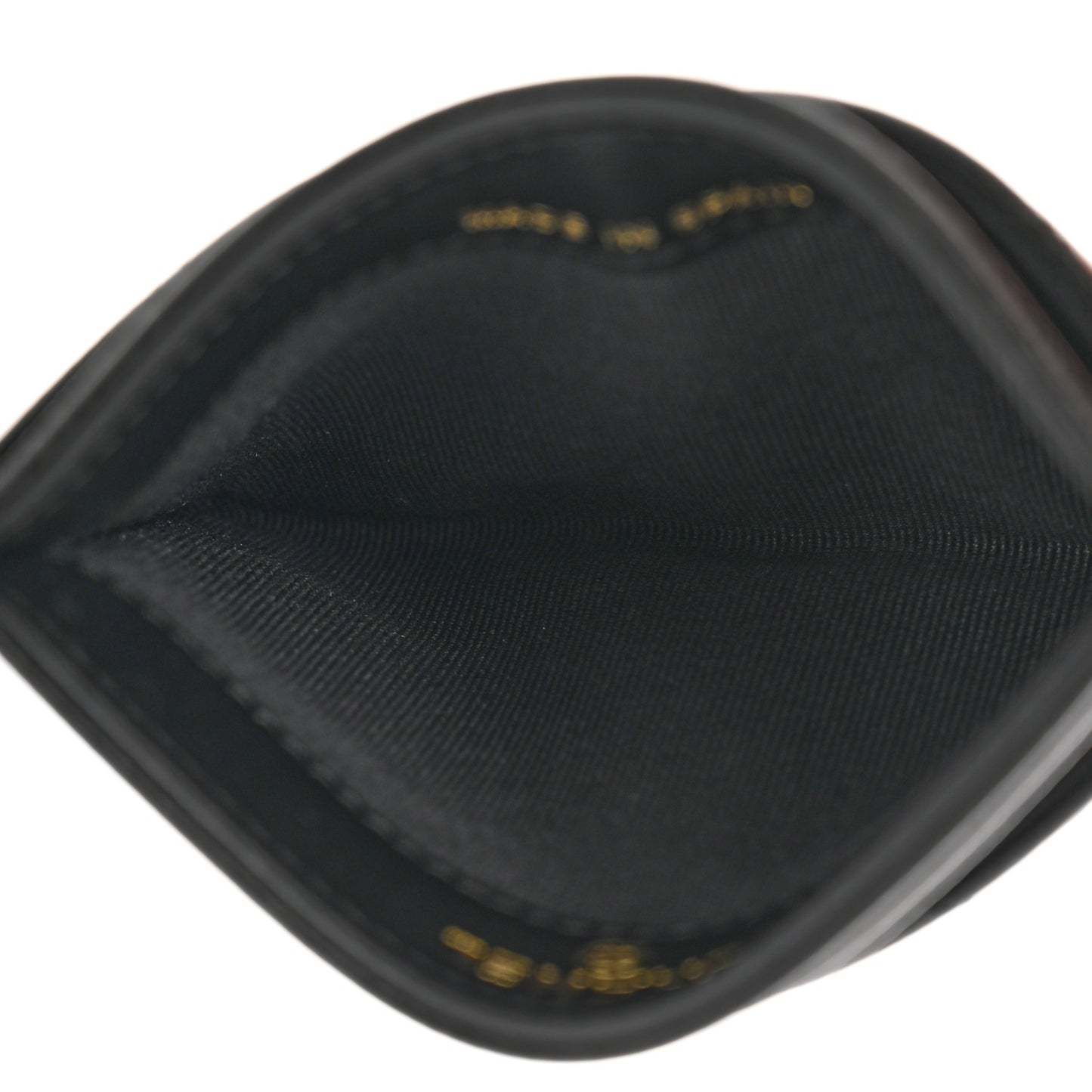 Caviar Quilted Crystal Card Holder Black