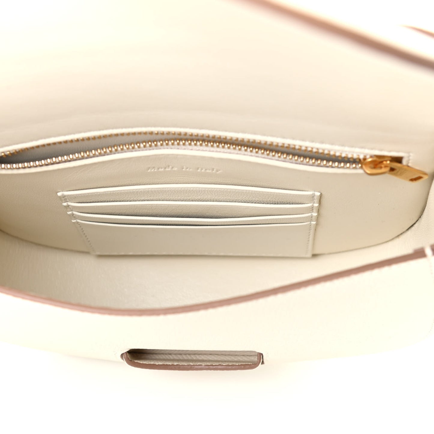 Grained Calfskin Small Trotteur White