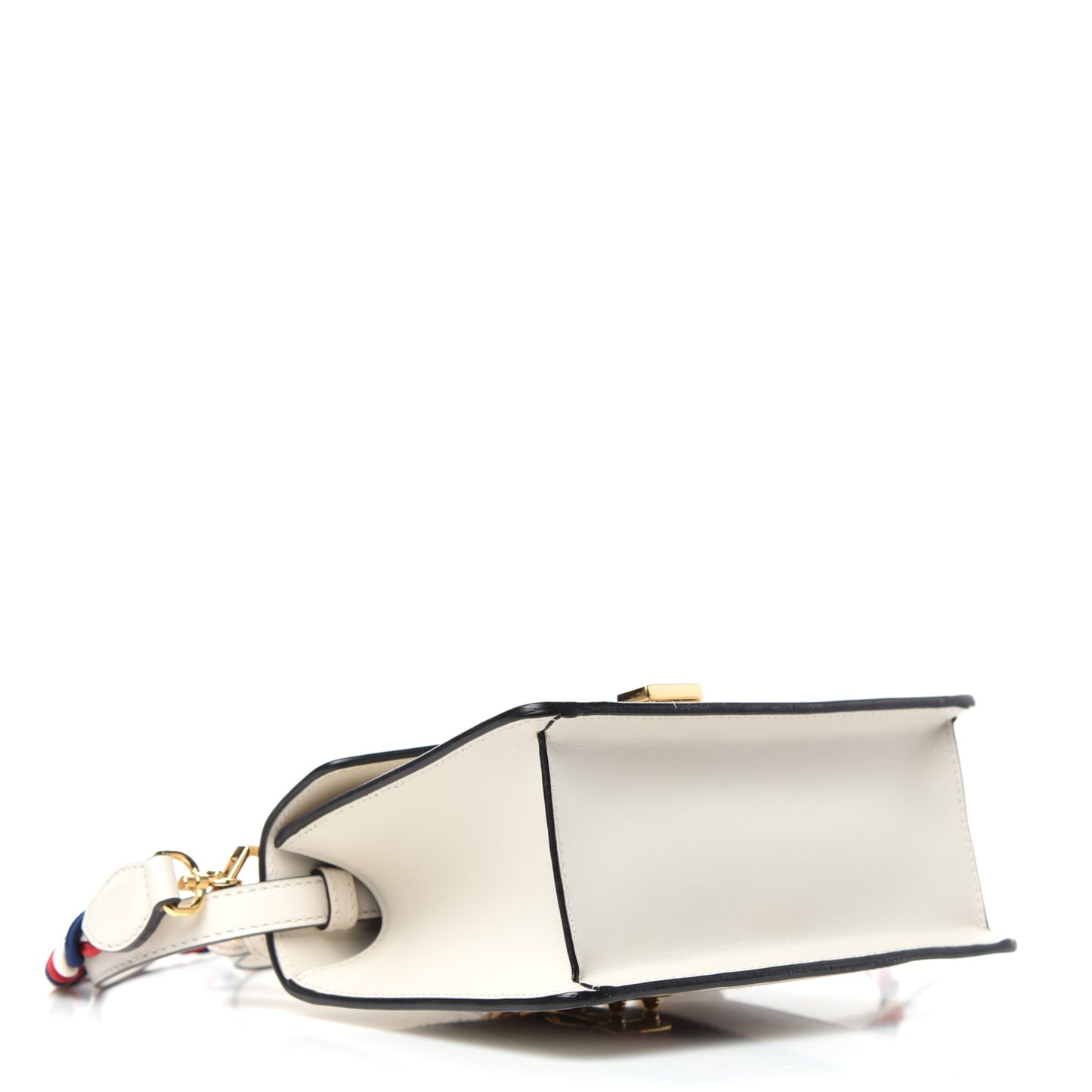 Calfskin Mini Sylvie Top Handle Bag White