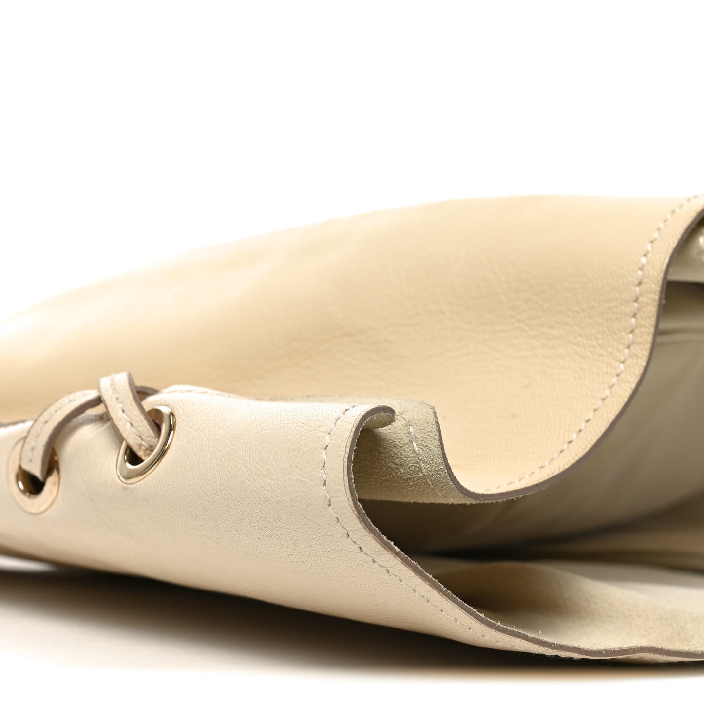 Calfskin Pleated Mombasa Hobo Off White