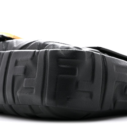Fendi Nappa FF 1974 Embossed Baguette Black 10 of 14