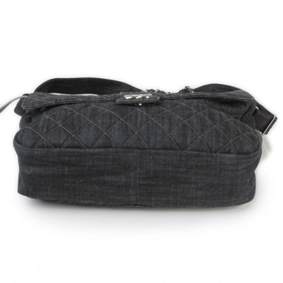 Chanel Denim Quilted Stretch Spirit Messenger Bag 3 of 16